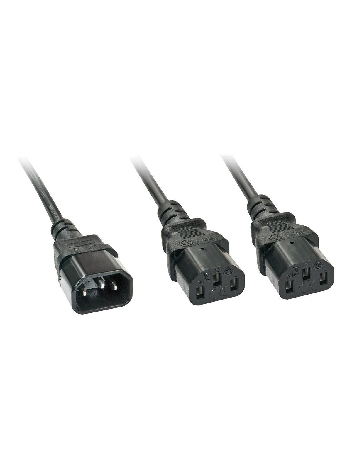 Lindy - power splitter - IEC 60320 C14 to power IEC 60320 C13 - 2 m
