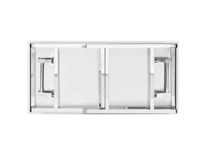 Table de travail pliable de cuisine - WIENS - 120x60x80 cm - Inox - Argenté - Facile à nettoyer - Design pliable