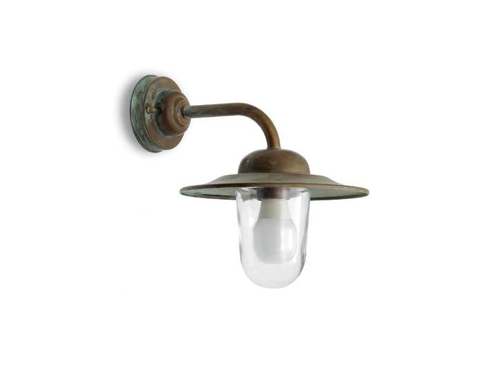 Moretti Luce Aussenwandleuchte Casale, dimmbar, bronze / altmessing, Messing, Antik