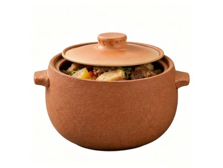 Japanischer -Keramik-Hot Pot,Retro Kochtopf Stew Pot Mit Komfortablem Griff Für Induktion und Gas(5l)