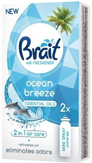 Brait Luftfrisker Mini Refill   Ocean   2x10 Ml