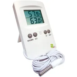 Kamer Thermometer Innen und Aussen Doppelanzeige, Thermometer + Hygrometer, Weiss