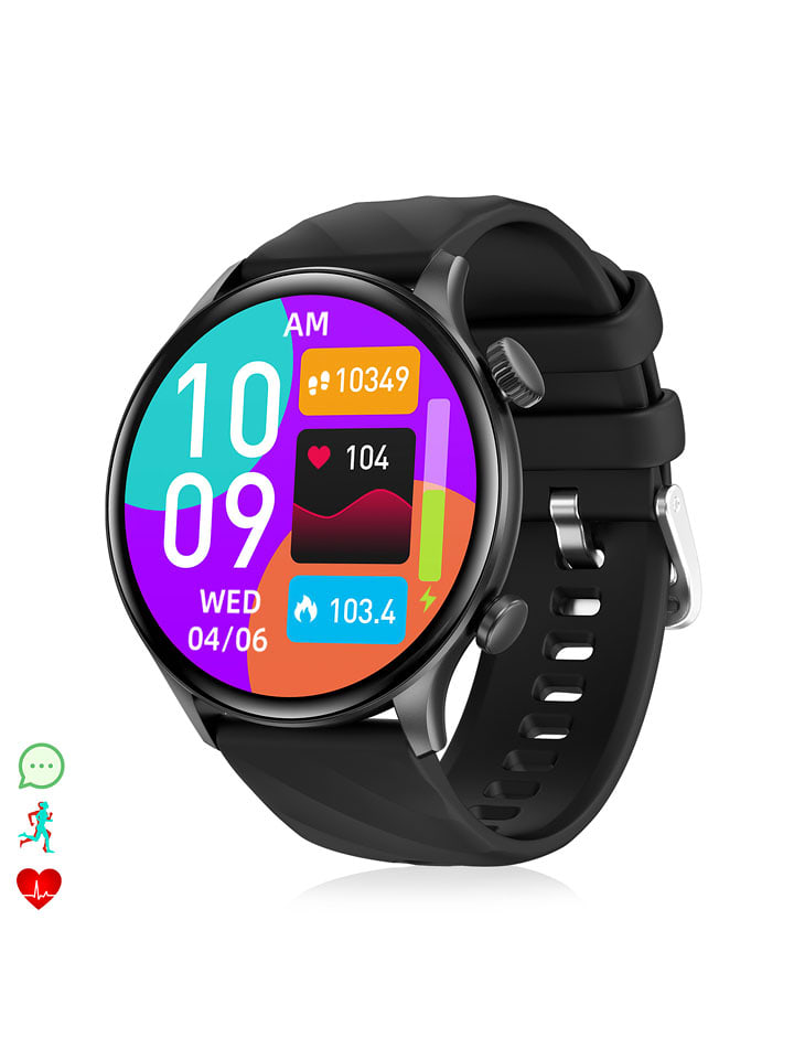 DAM Smartwatch "ZW63" in Schwarz - onesize