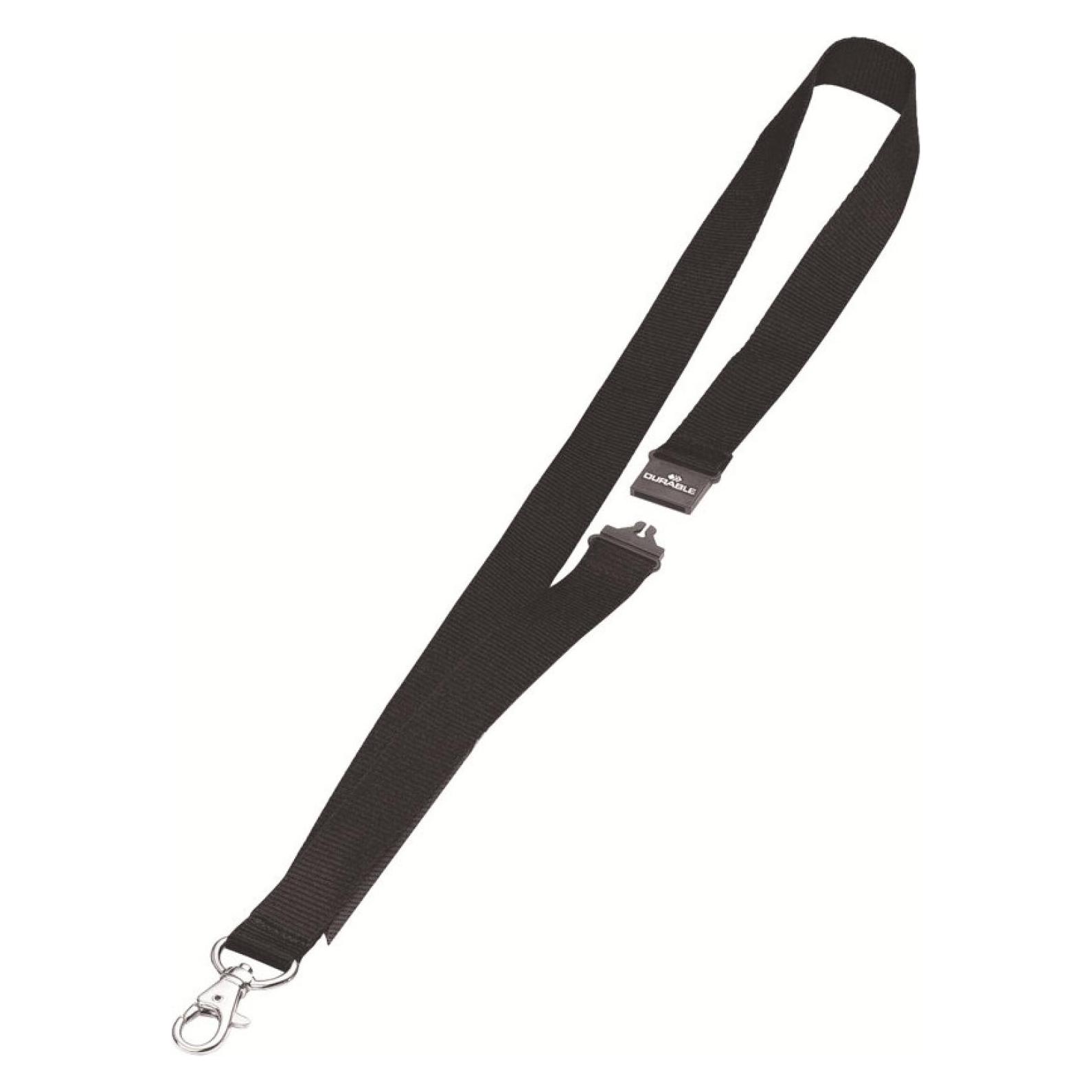 Durable Staples Ausweisband 20, Karabiner, Juoda, 10 Stück (813701)