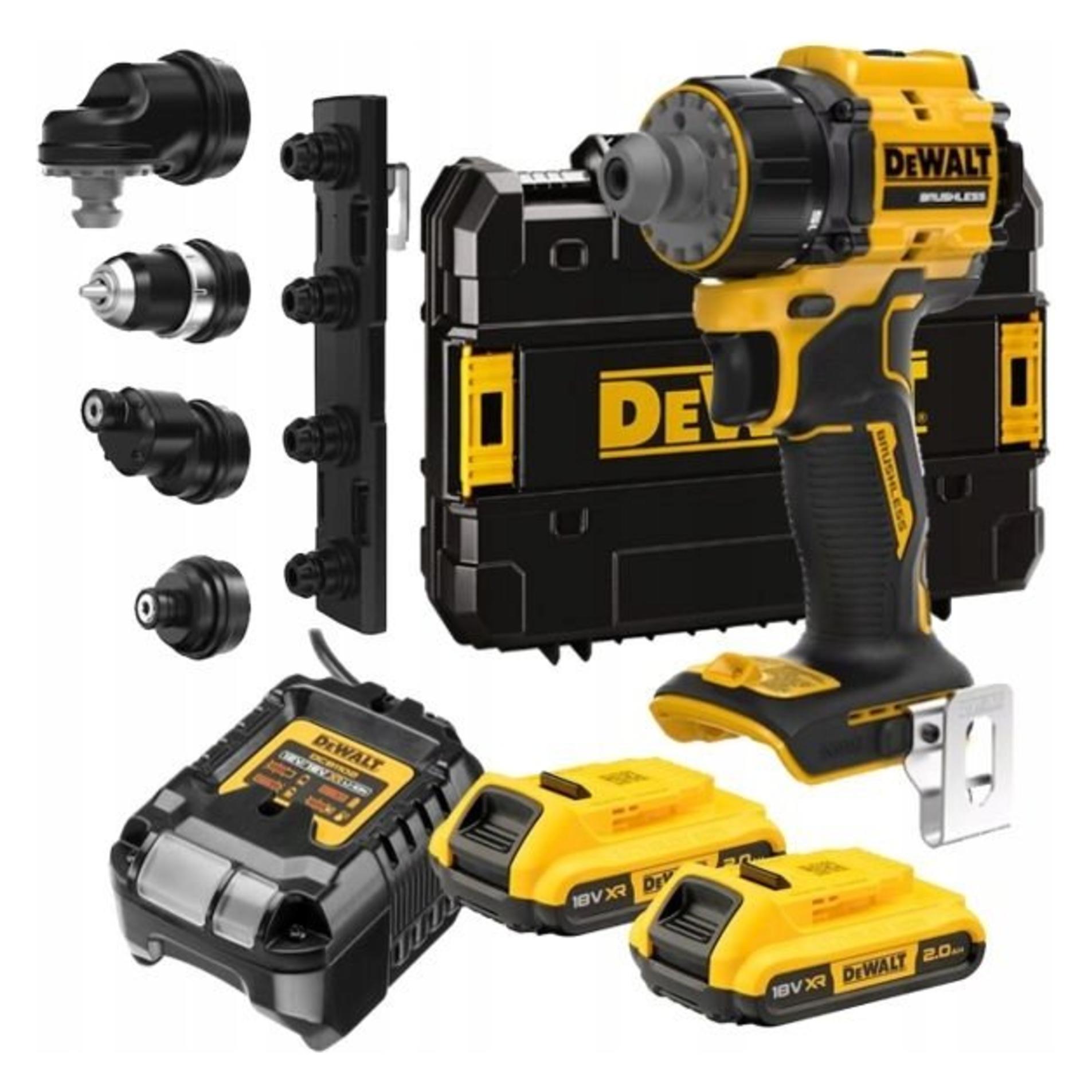 DeWalt Wiertarko-wkrętarka 18v xr 2x1ah bezszczotkowa wiertarko-wkrętarka wielogłowicow (Bohrschrauber) (DCD803D2T)