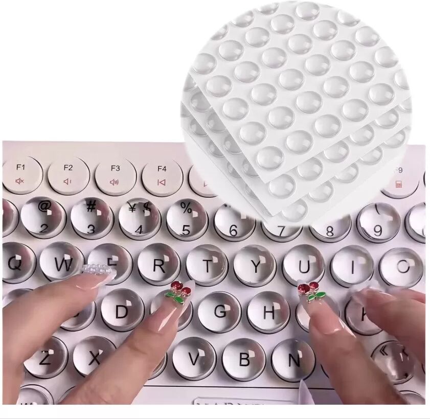 INF Transparente Nagelschutz-Tastaturaufkleber – Bequemes Tippen mit langen Nägeln