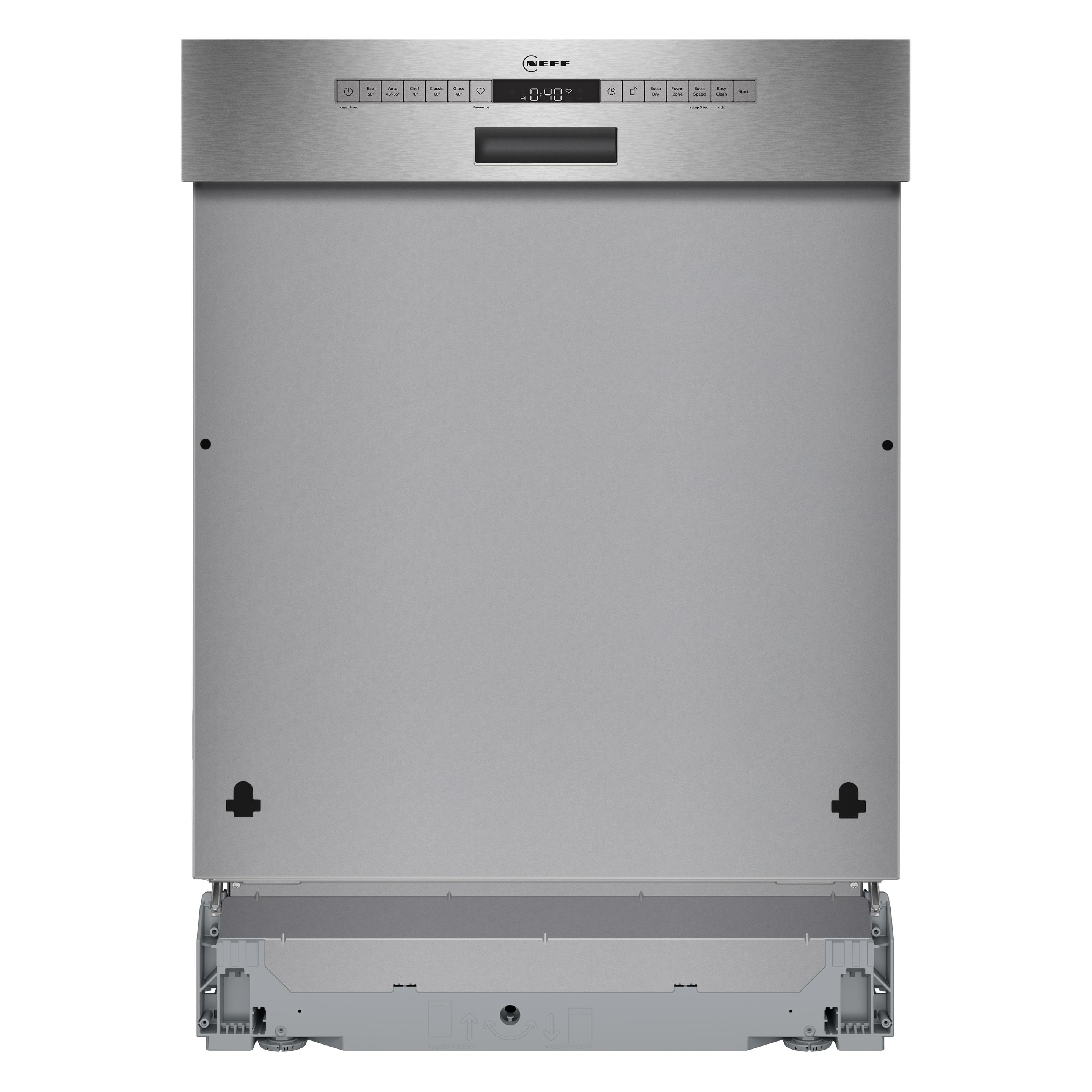 Neff N 50, Geschirrspüler integrierbar, 60 cm, Gebürsteter Stahl, XXL, S245ECS15E (S245ECS15E)
