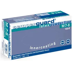 Latex Einweghandschuhe puderfrei SEMPERGUARD® | 100er Box - S