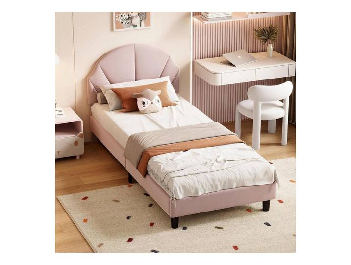 LuxusKollektion Kinderbett Kinderbett Polsterbett 90x200 Rosa