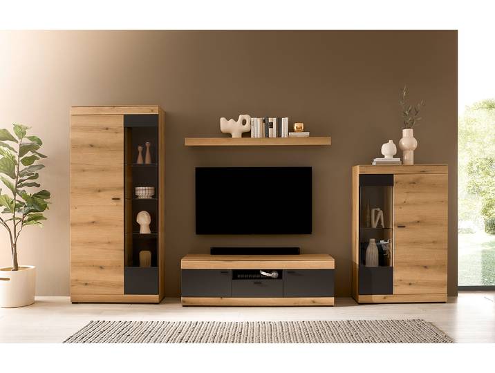 TV-Lowboard Spanplatte, beschichtet Braun 150cm