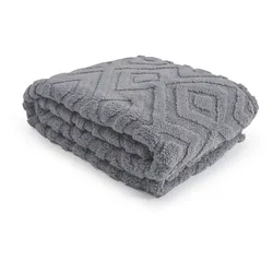 Decke PACO grau (BL 140x200 cm) - grau - BL 140x200 cm