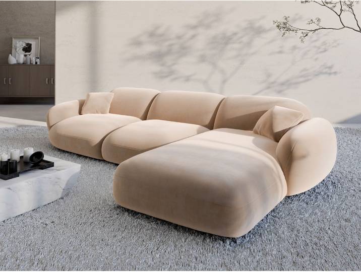 Ecksofa Alcazar L-Form aus Stoff Kurz