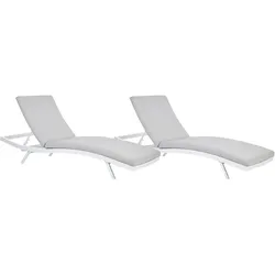 GARTENLIEGE 2er Set Grau Amelia