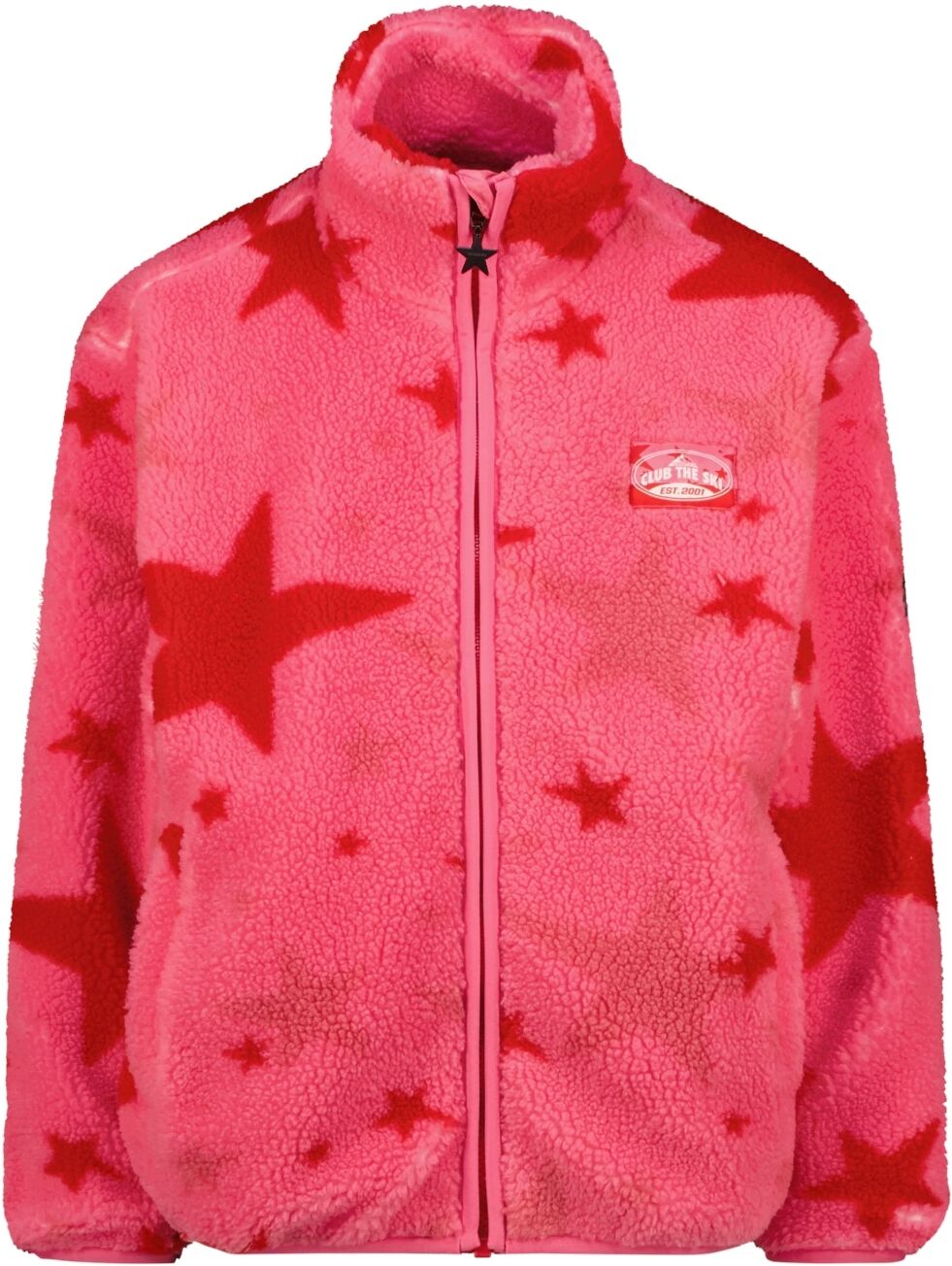 Fleecejacke VINGINO "Tarly", Kinder, Gr. 128, pink (sangria sunset), Web, Obermaterial: 100% Polyester. Futter: 100% Polyester, bedruckt, normal, Jacken Fleecejacke, modisch bedruckt, Stehkragen sangria sunset 128
