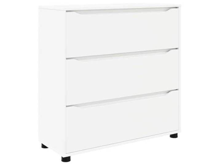 Heofavd Aufbewahrungsschrank Weiß, Sideboard Kommode 80x31x81 cm