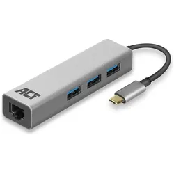 ACT AC7055 (USB-C, 3 Ports), Dockingstation + USB Hub, Grau