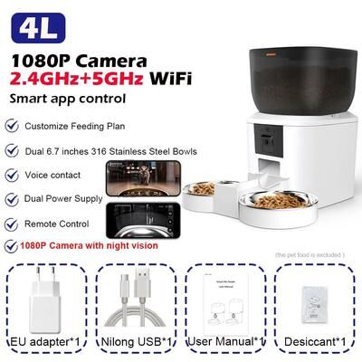 Inspire Essentials Smart Automatic Pet Feeder With HD Camera And App Control 4