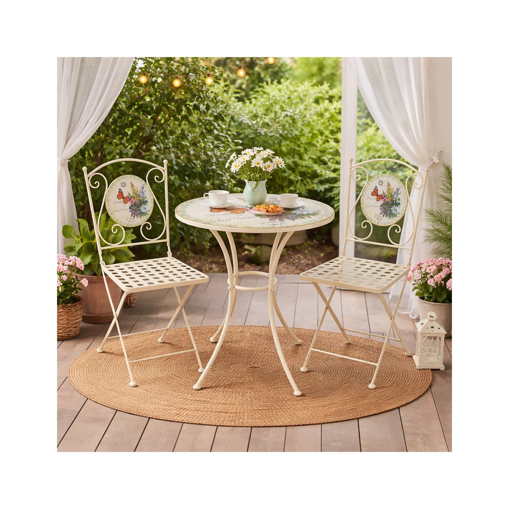 HTI-Living Tisch und 2 Stühle Celia Schmetterling