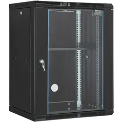 VEVOR 15U Serverschrank zur Wandmontage, 500 lbs Max. Tragkraft am Boden, Netzwerk-Rack-Gehäuse mit Lenkrollen, abschließbarer Tür aus gehärtetem Glas, Q235 Kohlenstoffstahl für IT-Ausrüstung A/V-Geräte