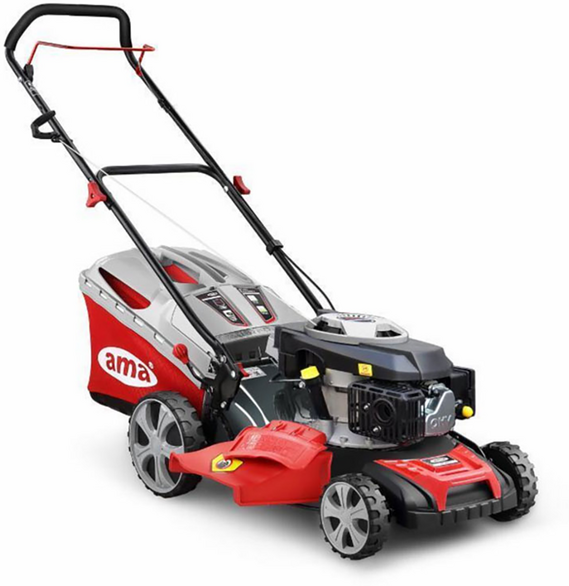 Tondeuse à gazon poussée Ama NRS 465T essence - 4en1: bac, mulching, éjection latérale, postérieure