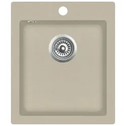Granitspüle Einzelbecken 9 | vidaXL : Farbe - Beige