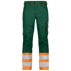 Phoenix Warnschutzhose, flaschengrün/neonorange, Schrittlänge Standard, Größe 58 - flaschengrün - 58
