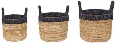 Atlas Lighting and Home Atlas Holset Natural Materials Set of 3 Woven Basket