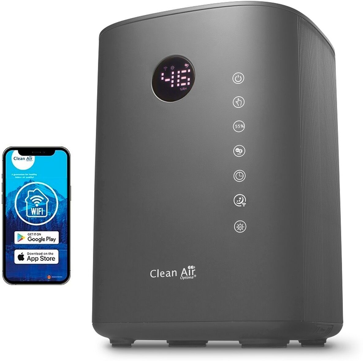 Clean Air Optima Humidificateur CA-605T Smart Top Filling   titan - Refurbished