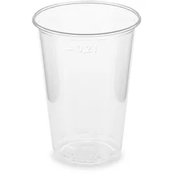 VEPATIM 100 Einweg-Trinkbecher klar 200 ml 0,2 l aus PLA ø 70mm