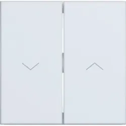Hager Wippe 2fach mit Aufdruck Symbol Pfeil, A.x/C.x, lichtweiß matt