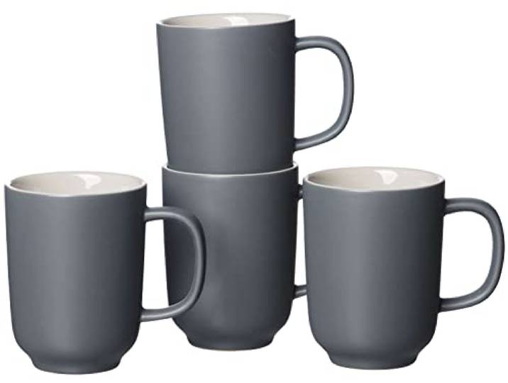 Ritzenhoff & Breker Kaffeebecher-Set Jasper, 4 Stück (1er Pack), Grau