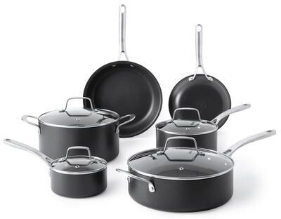 Martha Stewart Bosworth 10 Piece Hard Anodized Cookware Set - Black
