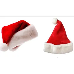 Weihnachtshut Weihnachtsmütze 350g extra dick und sehr weich - hohe Qualität -  1 Stück