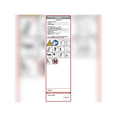 Grundplakette, Stehleitern, Folie, 225 x 65 mm - gem. EN 131 - 65x225 mm Folie selbstklebend