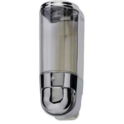 Seifenspender Orgavente BASICA Flüssigseifenspender 300 ml Spender für Wandmontage, abschließbar, Drucktastenspender
