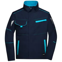 Funktionsjacke "JN849" - 6XL - navy/turquoise