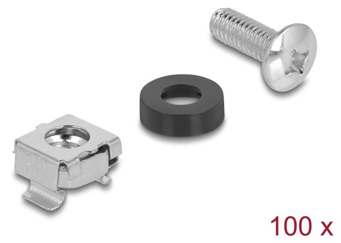 Delock 42432 Rack Montage Set voor 10 inch en 19 inch, 100 stuks
