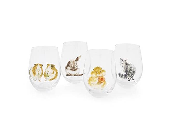 Wrendale Designs - 'Set van 4' Tumbler Bril