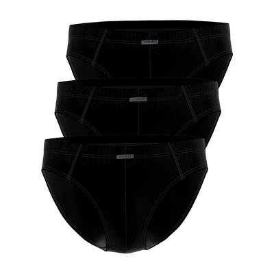 Slip AMMANN "3er Pack Slip Day Modern / Close to you", Herren, Gr. 5, schwarz, Obermaterial: 93% Baumwolle CO. 7% Elasthan EL., Unterhosen Slip