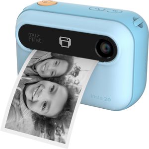 myFirst Camera Insta 20 Kinderkamera, blau, ab 5 Jahre, 16 MP, 1080p, 3'' Display, mit microSD-Kartenslot und Drucker