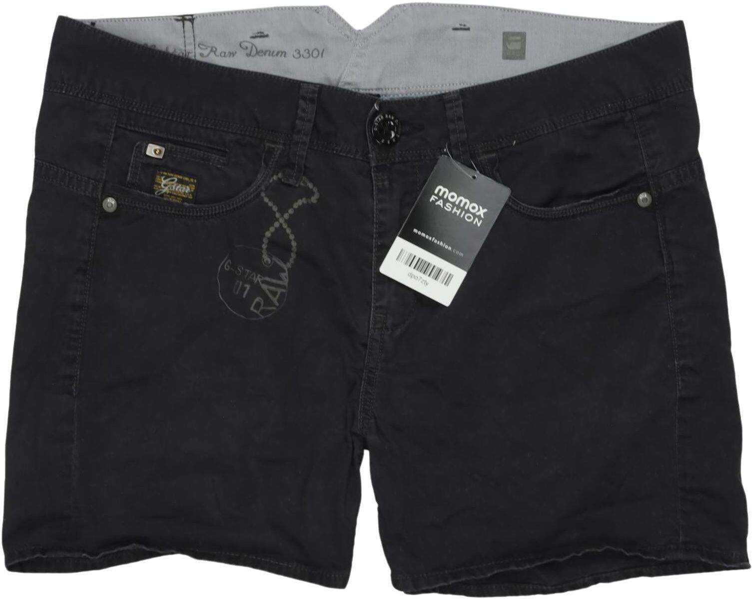 G Star RAW Damen Shorts, Schwarz, Gr. W26, Baumwolle - Second Hand