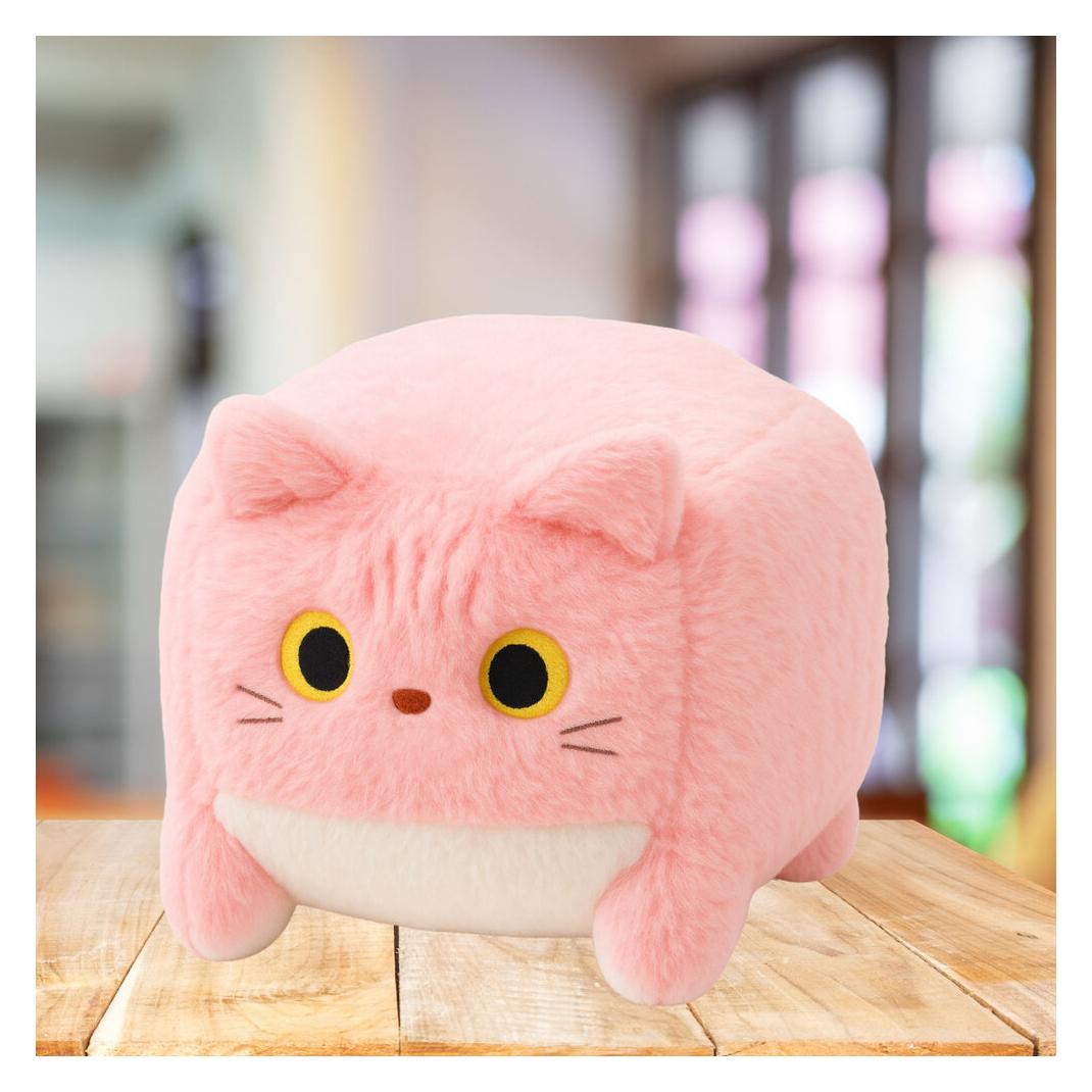 Lean Toys Lean Plüsch Maskottchen Huggable Cube Katze Rosa 18Cm (18 cm) (65613277)