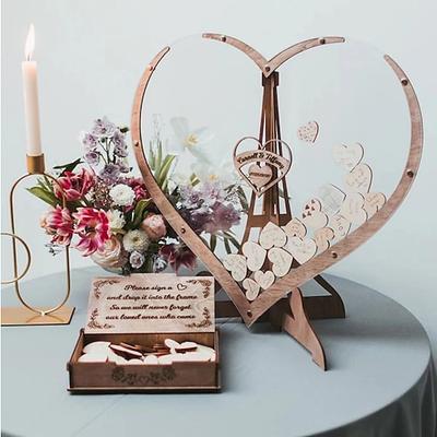 Gästebuchbox Holz Acryl Liebe Hochzeits Gästebotschaftsboxen 80 Valentinstag Geschenk