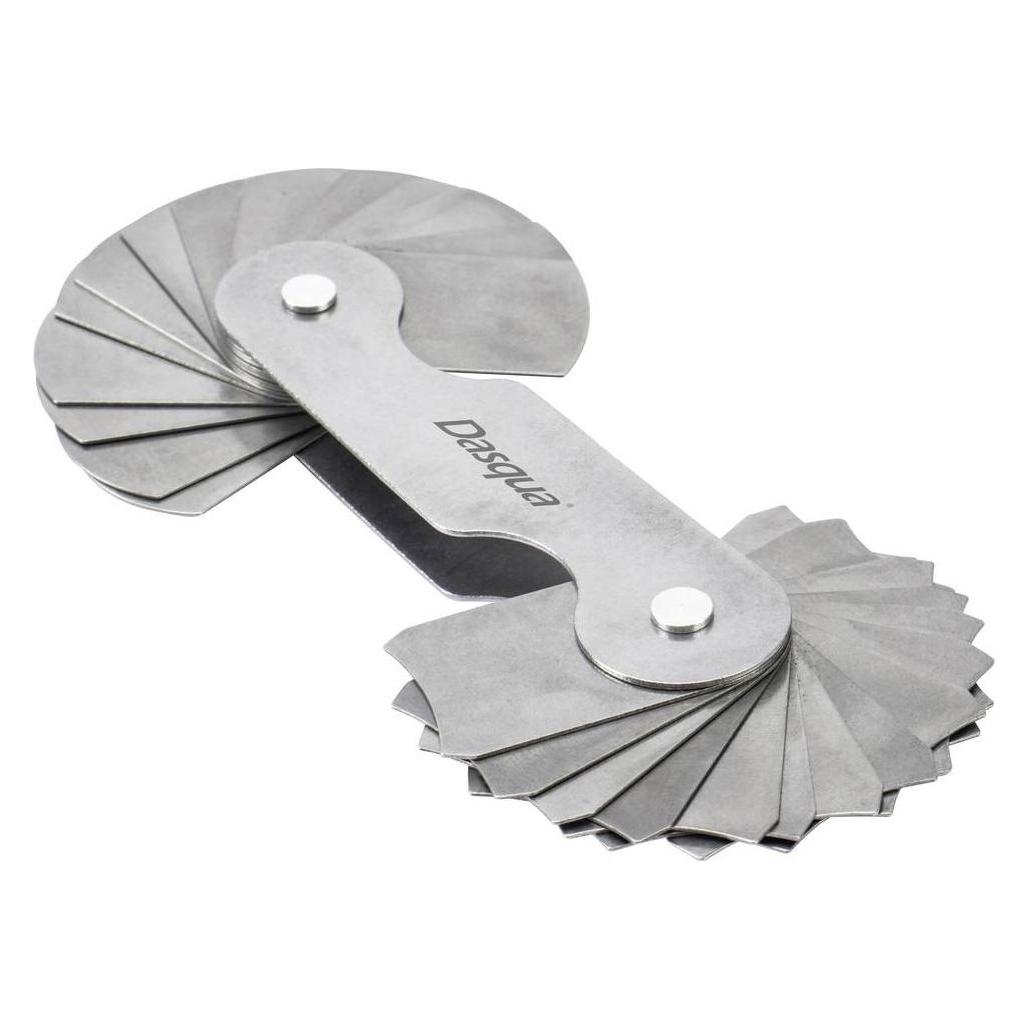 Dasqua 1351-0005 Radiuslehre metrisch 1.0 - 7.0 mm (1351-0005)