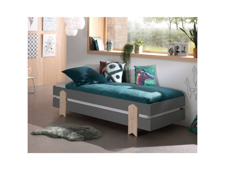 Stapelbett Modulo Grau