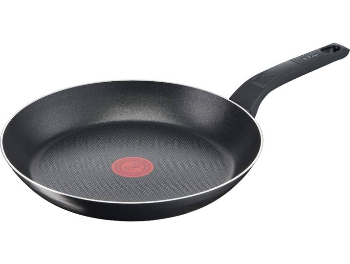 Bratpfanne TEFAL Easy Cook & Clean mit Antihaftbeschichtung, nicht induktionsgeeignet , schwarz, H:4,2cm Ø:28cm, Pfannen, Bratpfanne, Thermo-Signal bei idealer Brattemperatur, Made in France