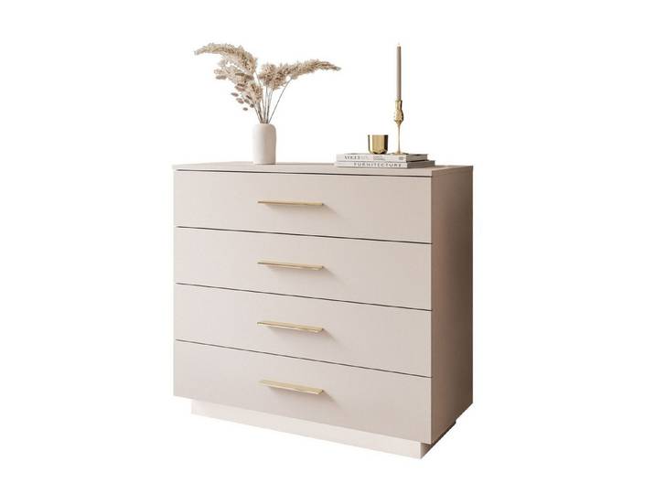 Lookway Kommode LINA KASCHMIR 95 cm mit LED Beleuchtung, 95x84x40 cm