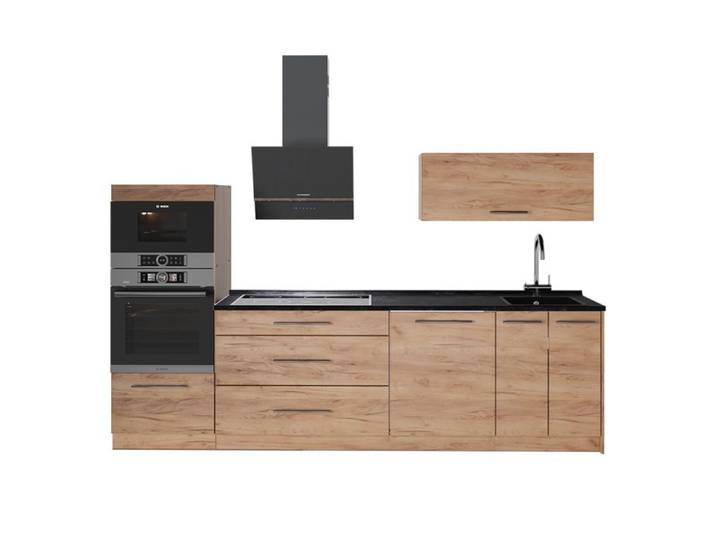 Cuisine Fame-Line 280cm plan de travail Anthracite Chêne doré/Chêne doré Vicco 69634