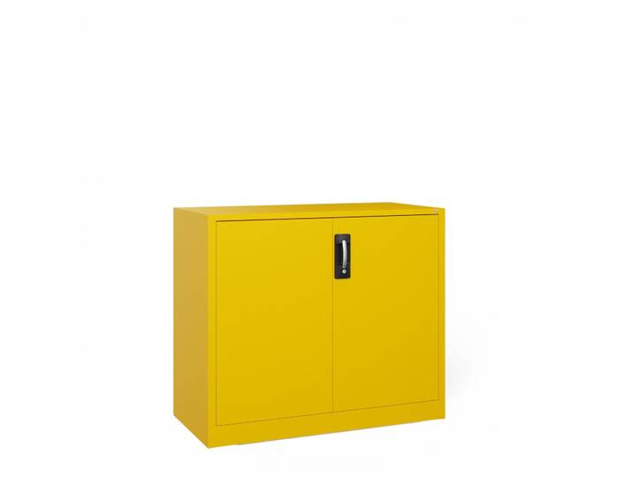 C+P Acurado Metal Cabinet, Yellow, with key, 120 x 100 x 50 cm, New - Also perfect as a filing cabinet