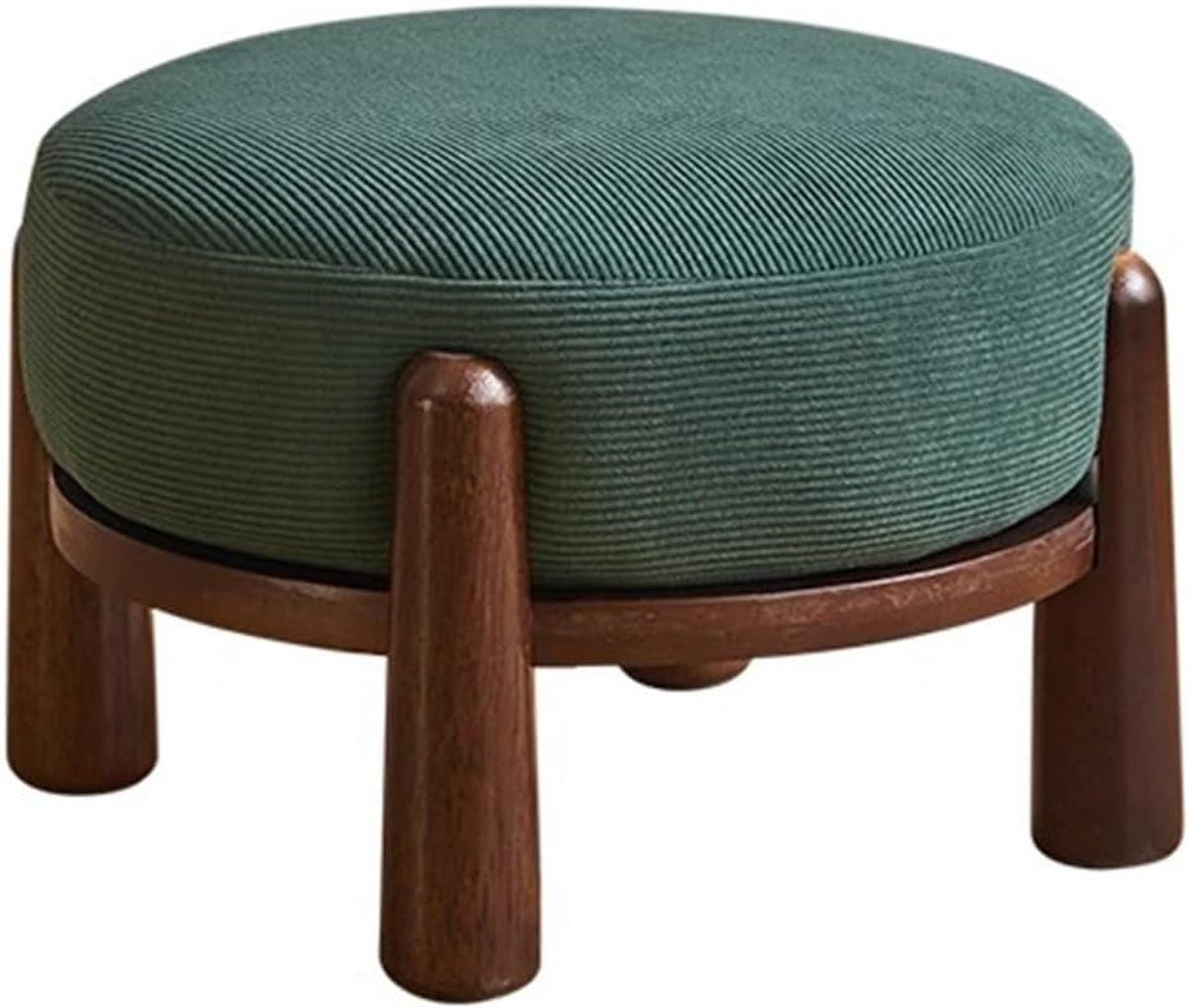 Ronde Voetenbank Poef Ottoman Groen - 35 x 24 cm
